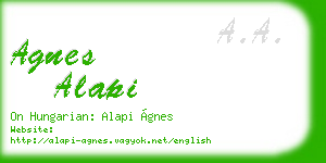 agnes alapi business card